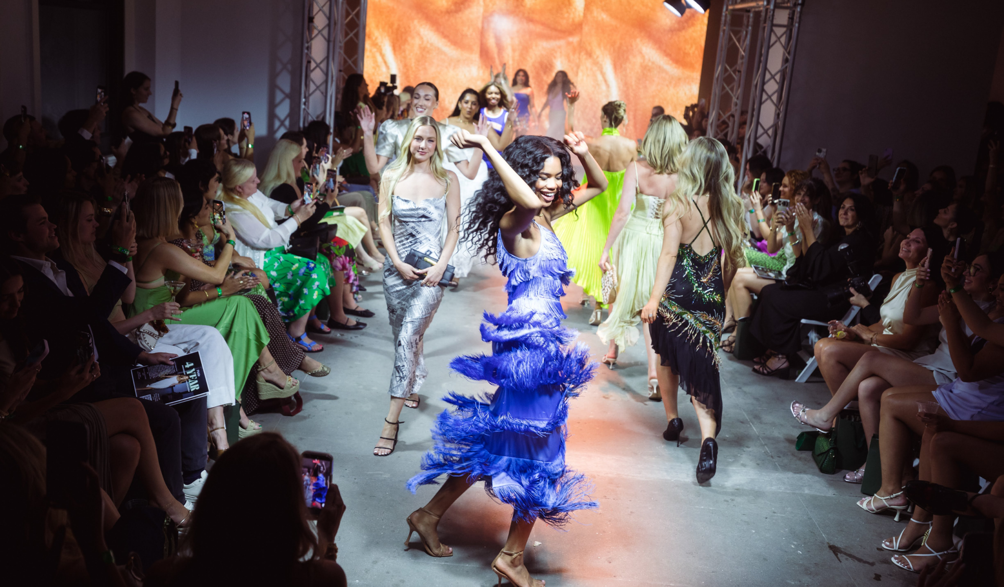Models walk the runway during Pickle's fourth-anniversary fashion show