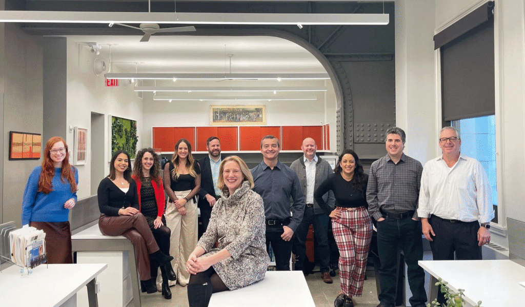 The TPD Architecture team gathered in their Woolworth Building studio